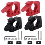 Car Quick-Fix Adjustable Rubber Clip Installation Clamp, 2 Red 2 Black