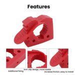 Car Quick-Fix Adjustable Rubber Clip Installation Clamp, 4 Red 4 Black - Imagen 4