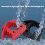 Car Quick-Fix Adjustable Rubber Clip Installation Clamp, 4 Red 4 Black - Imagen 6
