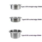 Car Yacht Stainless Steel Modified Cup Holder, A Type 201 Straight Edge 35MM - Imagen 5
