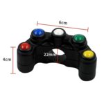 Motorcycle Headlight Auxiliary Light Horn Switches Aluminum Alloy Five-position Faucet Switches with Light, Plastic Five-position - Imagen 4