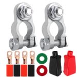 M8 RV Yacht Battery Zinc Alloy Battery Terminal Wiring Clip, 2x3/8 inch