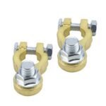 M10 RV Yacht Battery Zinc Alloy Battery Terminal Wiring Clip, Set 2 With Brush - Imagen 5