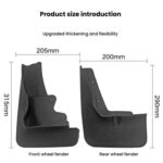 For Mitsubishi ASX Car Tire Soft Rubber Mudguard - Imagen 2