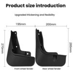 For 2022 Toyota BZ4X Car Tire Soft Rubber Mudguard - Imagen 3