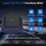 Vgate 3m bps Bluetooth Wireless Wake-up Diagnostic Instrument, Bluetooth 5.3 - Imagen 3