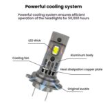 2pcs Integrated Direct-Plug Mini LED Headlight For Cars - Imagen 4