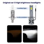 2pcs Direct Plug Mini LED Car Headlight Bulb With Fan Cooling - Imagen 3
