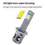 2pcs Direct Plug Mini LED Car Headlight Bulb With Fan Cooling - Imagen 4