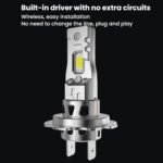 2pcs 6000K Mini Car Plug-in Integrated LED Headlights, H7 - Imagen 2