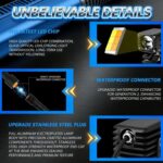 40W Motorcycle Wired Switch Integrated Waterproof Demon Eye Spotlight, Blue Light - Imagen 12