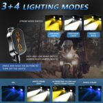 40W Motorcycle Wired Switch Integrated Waterproof Demon Eye Spotlight, Blue Light - Imagen 5