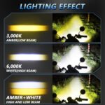 40W Motorcycle Wired Switch Integrated Waterproof Demon Eye Spotlight, Blue Light - Imagen 6