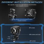 40W Motorcycle Wired Switch Integrated Waterproof Demon Eye Spotlight, Blue Light - Imagen 8