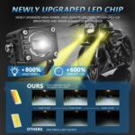 40W Motorcycle Wired Switch Integrated Waterproof Demon Eye Spotlight, Blue Light - Imagen 9
