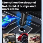 100W Metal Car Retractable Cable Cigarette Lighter Charger, TYPE-C+TYPE-C (PD+QC) - Imagen 4