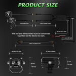 40W Motorcycle Wired Switch Integrated Waterproof Demon Eye Spotlight, Green Light - Imagen 3