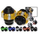 1pair QCB-011 Universal Aluminum Alloy Anti-Fall Front Fork Cup Motorcycle Wheel Protection Ball - Imagen 2