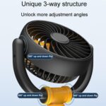 F4505 Car Triple-Head Rotatable Fan Auto 3-Way Folding Fan, Cigarette Lighter Port 24V - Imagen 5
