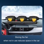 F4505 Car Triple-Head Rotatable Fan Auto 3-Way Folding Fan, Cigarette Lighter Port 24V - Imagen 7