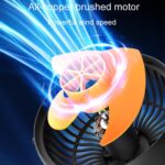 F4505 Car Triple-Head Rotatable Fan Auto 3-Way Folding Fan, Cigarette Lighter Port 24V - Imagen 9