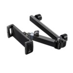 Telescopic Car Rear Pillow Phone Tablet Holder 2-Section Folding Headrest Bracket, 2-Section Iron