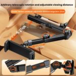Telescopic Car Rear Pillow Phone Tablet Holder 2-Section Folding Headrest Bracket, 2-Section Iron - Imagen 3