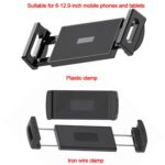Telescopic Car Rear Pillow Phone Tablet Holder 2-Section Folding Headrest Bracket, 2-Section Iron - Imagen 6