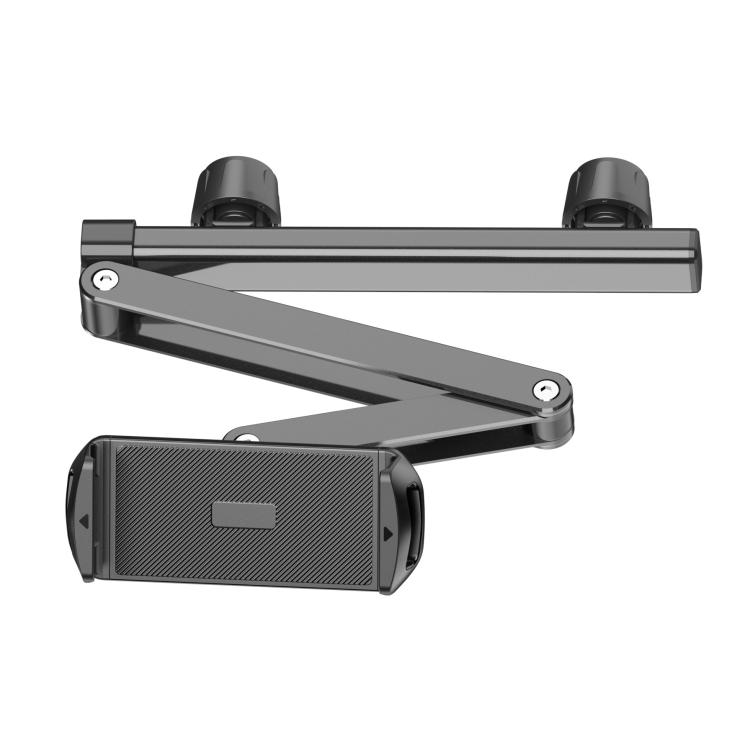TBD0606025601A.jpg Telescopic Car Rear Pillow Phone Tablet Holder 3-Section Folding Headrest Bracket, 3-Section - Imagen 1