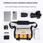 Shoulder Camera Bag Waterproof Crossbody Microsingle DSLR Camera Messenger Bag, Cwatcun D191 Medium - Imagen 3