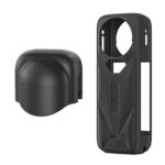 For Insta360 X5 Action Camera Protective Accessories, aMagisn Body Case+Lens Cap Black