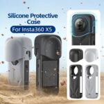 For Insta360 X5 Action Camera Protective Accessories, aMagisn Body Case+Lens Cap Black - Imagen 2