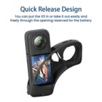 For Insta360 X5 Action Camera Protective Accessories, aMagisn Body Case+Lens Cap Black - Imagen 4