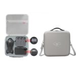 For DJI Mavic 4 Pro Fly More Combo / Creator Combo Carrying Case Durable PU Crossbody Shoulder Bag, Shoulder Bag Gray