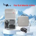 For DJI Mavic 4 Pro Fly More Combo / Creator Combo Carrying Case Durable PU Crossbody Shoulder Bag, Shoulder Bag Gray - Imagen 2