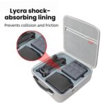 For DJI Mavic 4 Pro Fly More Combo / Creator Combo Carrying Case Durable PU Crossbody Shoulder Bag, Shoulder Bag Gray - Imagen 4