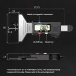 Syntek Digital Depth Ruler 0-25mm Electronic Tire Tread Measuring Ruler, Black - Imagen 3
