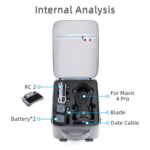 For DJI Mavic 4 Pro / RC 2 Backpack Shoulder Bag EVA Carrying Case, Backpack - Imagen 3