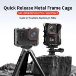 For Insta360 Ace Pro 2 / Ace Pro Camera AMagisn Quick Release Metal Cage Horizontal & Vertical Shooting Protective Frame - Imagen 2