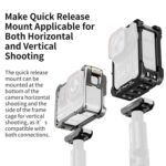 For Insta360 Ace Pro 2 / Ace Pro Camera AMagisn Quick Release Metal Cage Horizontal & Vertical Shooting Protective Frame - Imagen 3