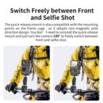 For Insta360 Ace Pro 2 / Ace Pro Camera AMagisn Quick Release Metal Cage Horizontal & Vertical Shooting Protective Frame - Imagen 4