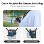 TELESIN Action Camera Neck Holder SE2.0 POV Perspective Bracket With Adjustable Chest Strap, SE2.0 Black - Imagen 4