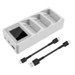 Cargador de batería de 3 canales con concentrador de carga inteligente y pantalla LCD a color para DJI Flip Drone YX