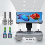 For DJI Mavic 4 Pro / RC Pro 2 Remote Controller Joystick Stainless Steel Thumb Rocker, Silver+Colorful - Imagen 2