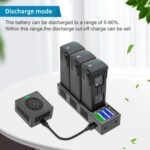 For DJI Mavic 3 Pro / Mavic 3 YX Battery Charger Discharger Hub 3-in-1 Smart Charging Station With Color Screen, EU Plug - Imagen 5