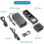 For DJI Mavic 3 Pro / Mavic 3 YX Battery Charger Discharger Hub 3-in-1 Smart Charging Station With Color Screen, EU Plug - Imagen 8