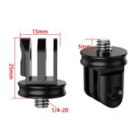 Three-Slot Adapter Camera Cage 360-Degree Rotating Connector Tripod 1/4 Inch Adapter, TFSM063 - Imagen 2