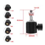 Female To 1/4 Male Universal Mini Ball Head Adapter Mount Aluminium Alloy Mobile Phone Camera Tripod Accessories, Q1-B 1/4 - Imagen 2