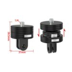 Action Camera Quick Release Adapter Tripod Accessories, TFSM102 1/4 Male To 2-page Card Slot - Imagen 2