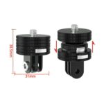 Action Camera Quick Release Adapter Tripod Accessories, TFSM104 1/4 Male To 3-page Card Slot - Imagen 2